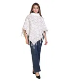 Woolen Self-Design Ponchos for Women 
