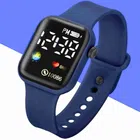 Square Dial Digital Watch for Kids (Blue)