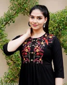 Rayon Embroidred Anarkali Kurti for Women 