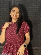 Crepe Printed Kurti with Palazzo for Women 