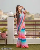 Chiffon Embroidered Saree for Women 