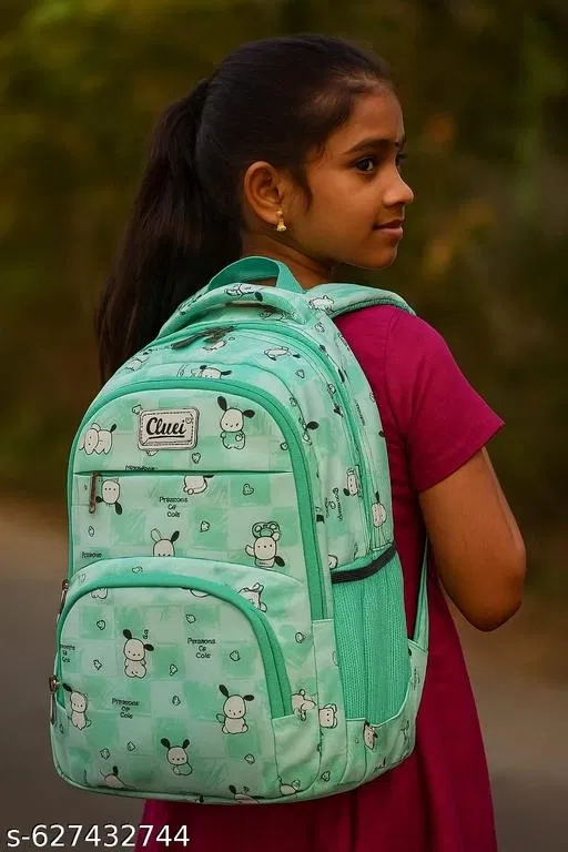 Polyester Backpack Bag, Green