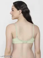 Cotton Blend Lightly Padded Full Coverage Non-Wired Bra for Women 