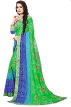 कानूड़ा फैंसी विमेंस जॉर्जेट फ्लावर प्रिंटेड साड़ी 