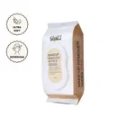 Glam21 Makeup Remover Wipes, Fragrance Free Pre Moisturized 100% Cotton Fabric For Face Cleansing, Suitable For All Skin - 28 Pc 