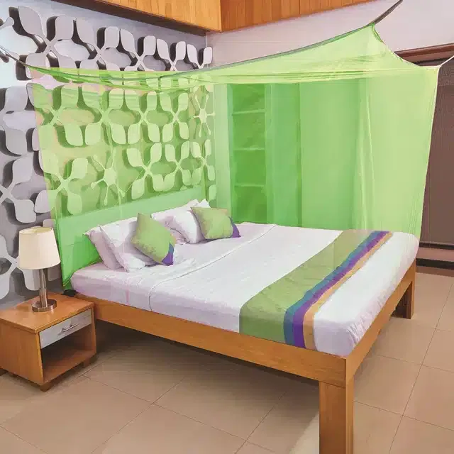 Single Bed Mosquito Net (Green, 6x6 feet)