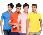 Polo Solid Pack of 4 T-shirts for Men 