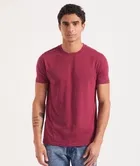 Round Neck Solid T-Shirt for Men 