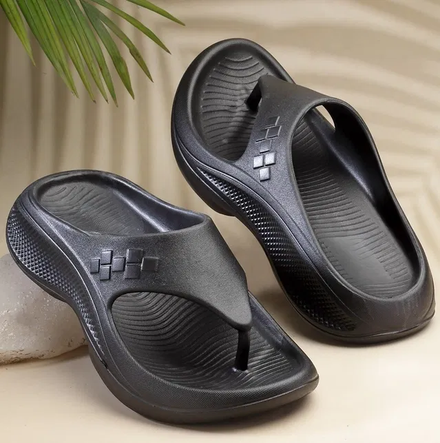 Slippers for Men (Black, 8)