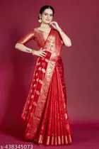 Organza Zari Woven Saree for Women 