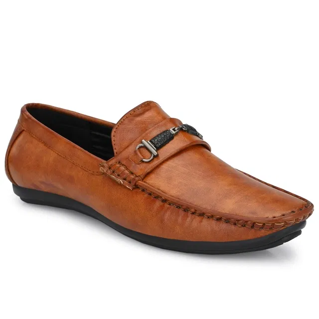 Loafers for Men (Tan, 6)