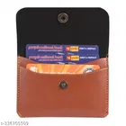 Slim PU Wallet & Card Holder, Brown
