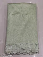 Jimmy Choo Solid Saree For Women, Green