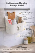 Hanging Storage Basket Hook Storage Basket for Bathroom Bedroom On A Railing Bins & Baskets
