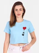 Cotton Blend Printed Top for Women 