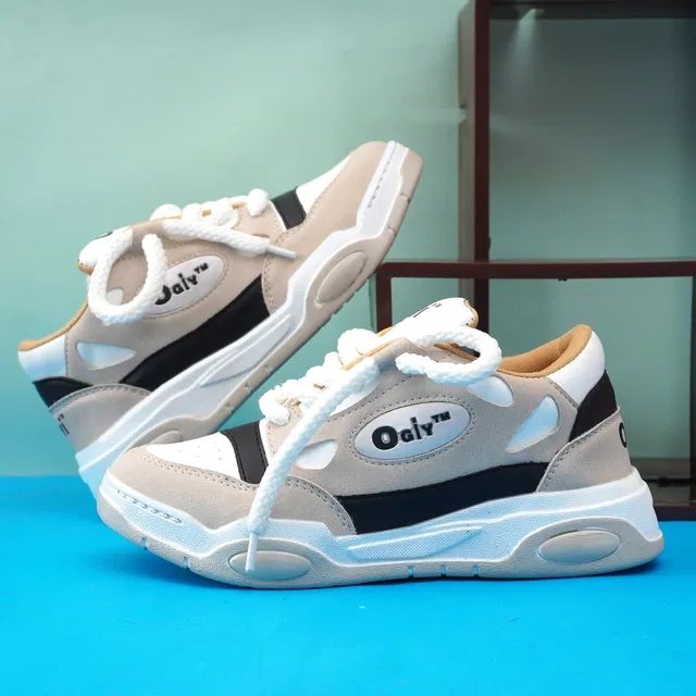 Casual Shoes for Men (White & Peach, 10)