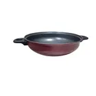 Aluminium Non-Stick Coating Kadai, Red, 24 cm, 1500 ml