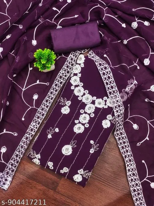 Georgette Punjabi/All Over Suits for Women (Un Stitched)