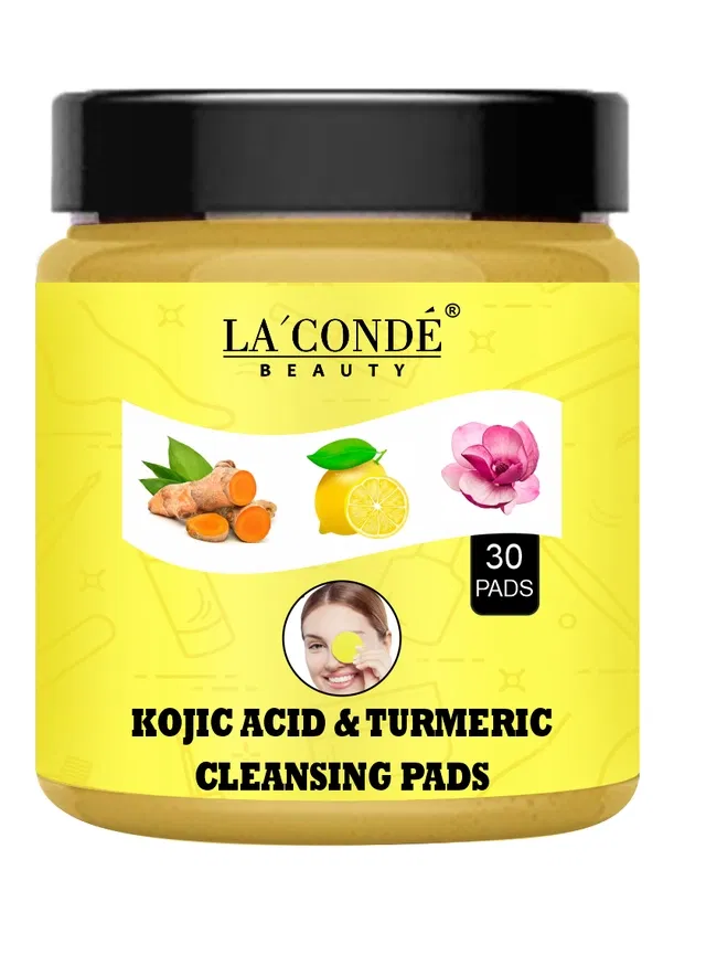 Laconde 30 Pcs Kojic Acid & Turmeric Cleansing Pads (Pack of 1)