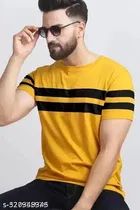 Cotton Blend T-shirt for Men, Yellow 