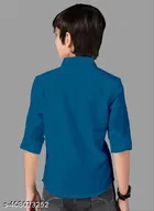 Solid Cotton Blend Polo Shirt for Boys 