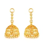 Oxidised Gold Plated Clip-on Jhumka Bali Earrings for Women & Girls 