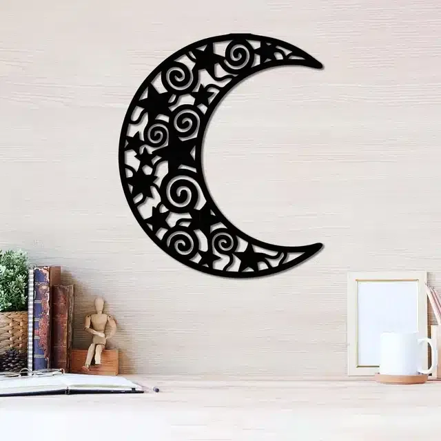 Wooden Self Adhesive Wall Sticker (Black)