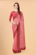 Trendy Simar Silk Saree with Blouse Piece For Women 