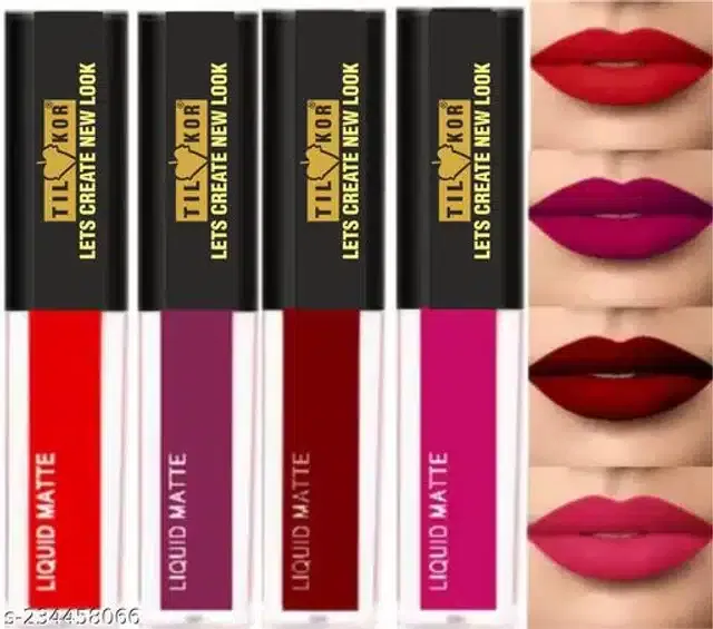 Lipsticks for Girls & Women (Multicolor, Pack of 4)