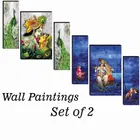MDF 2 Pcs Designer Wall Painting for Home & Office 