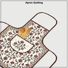 Krishna E Quilted Brown Flower Apron 68x58cms 