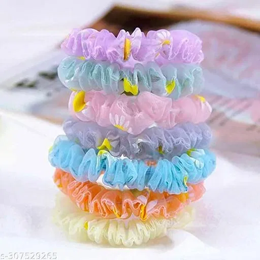 Everyday Scrunchies for Women (Multicolor, 3 Pcs)