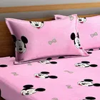 Glace Cotton Printed Double Bedsheet with Two Pillow Covers 