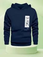 Fleece Printed Hoodie for Men 
