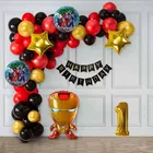 Iron Man Theme 1st Birthday Balloon Decoration Kit For Kids, Multicolor, Pack Of 53