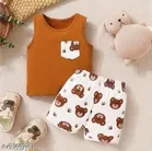 Cotton Blend Printed Clothing Set for Boys 