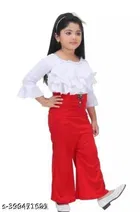 Cotton Blend Top & Bottom Set for Girls 