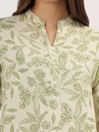 Rayon Floral Print Short Kurti for Women 