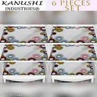 KANUSHI® PVC Fridge Multi Purpose Mats/Fridge Mats Set of 6 / Refrigerator Mats Set 