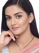 Alloy Mangalsutra with Earrings for Women 
