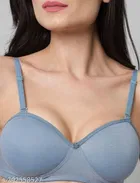 Cotton Blend Solid Lingerie Set for Women 