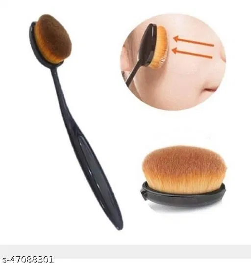 Flengo Oval Makeup Brush, Multicolor, Set of 1