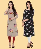 Crepe Printed Kurti for Women 