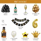 Cocktail Theme 6th Birthday Balloon Decoration Kit , Multicolor, Pack Of 64