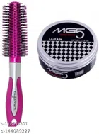 MG5 Hair Wax for Men (150 g) with Roller Comb (Pink & Silver, Set of 2)