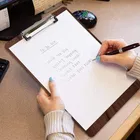 Lotus Paper Clipboard Writing Pad, Exam Board for Kids/Students, Wood Exam Pad with Metal Clips