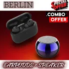 Wireless Bluetooth Speaker + Earbuds With Charging Case, 5.4 Bluetooth Version ,BLACK, 