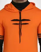 Cotton Blend Color Blocked Hoodies for Men 
