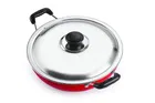 Aluminium Non-Stick Deep Kadhai with Steel Lid 