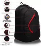 Polyester Backpack for Men & Women, Black